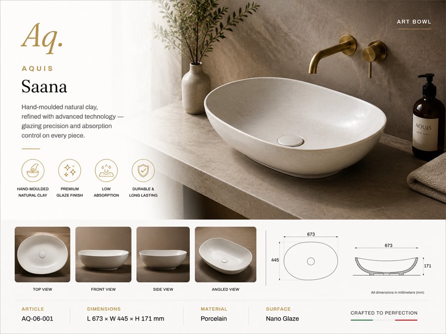 AQUIS Saana art bowl