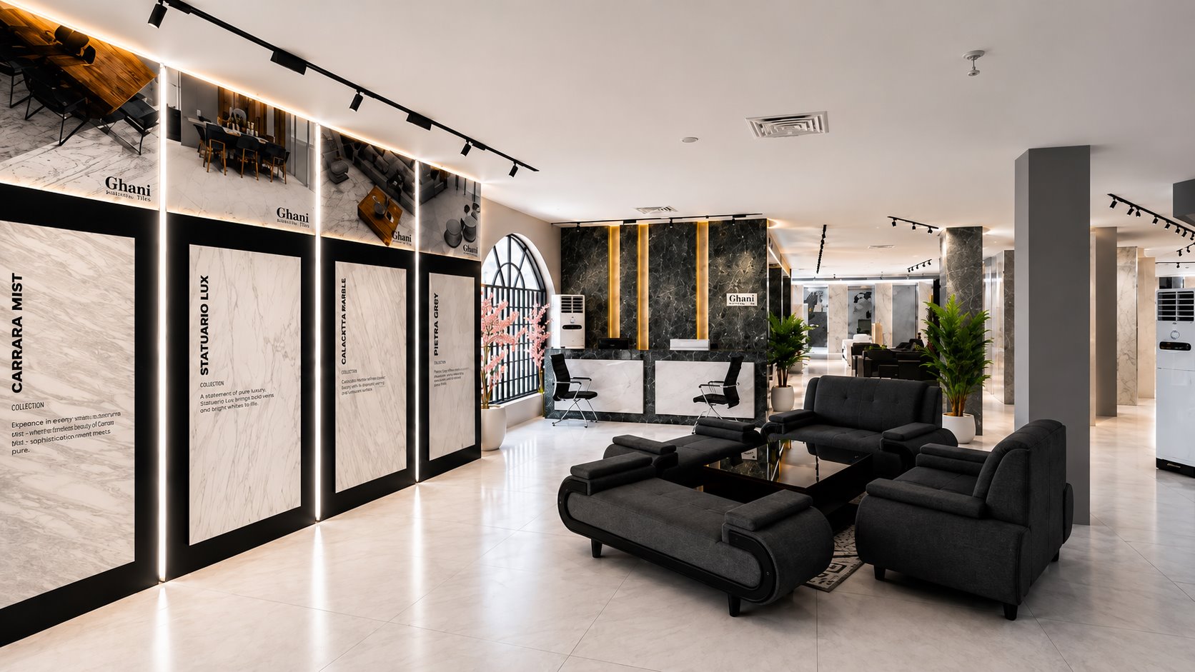 Super 313 Traders flagship showroom — architectural tiles, sanitary and ceramics