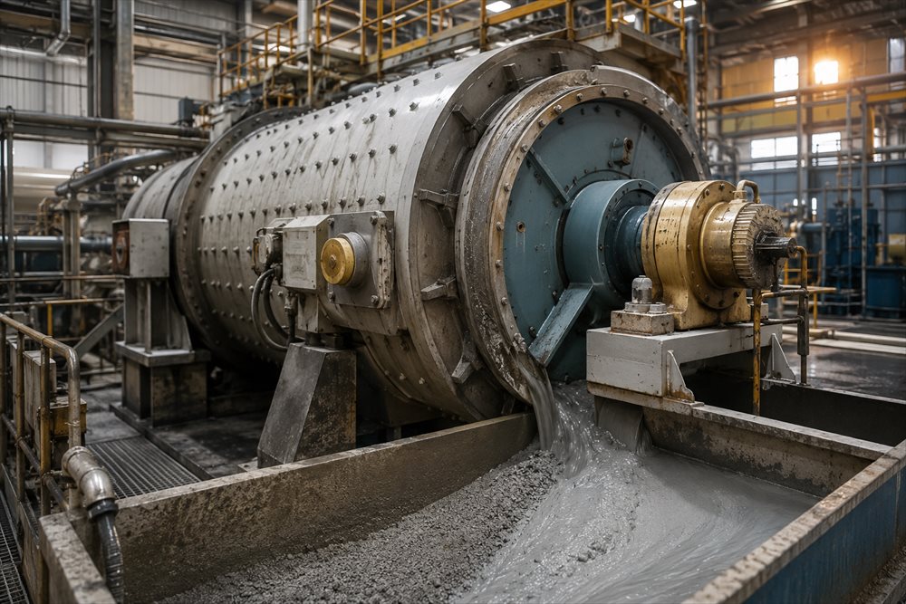 Ball mills grinding materials