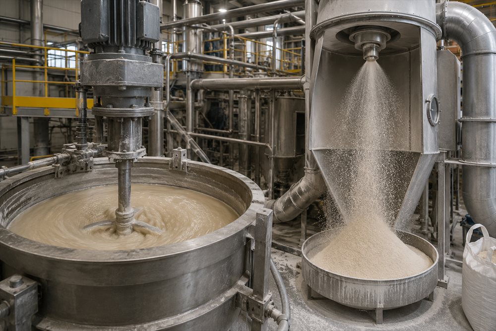 Mixing and spray-drying